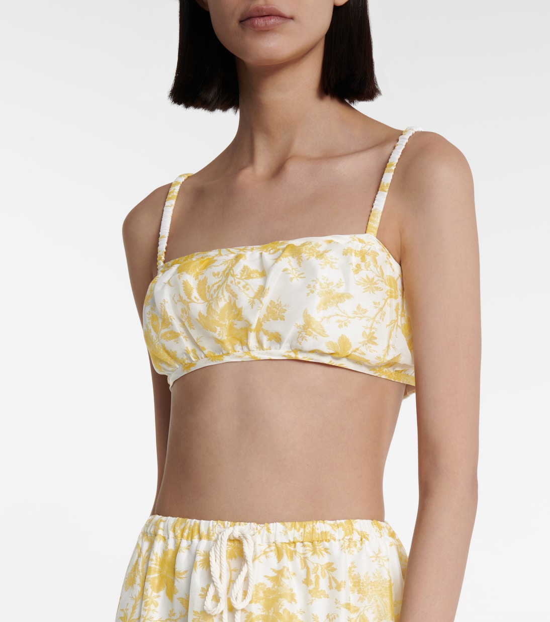 Clementine cotton and silk crop top | SIR
