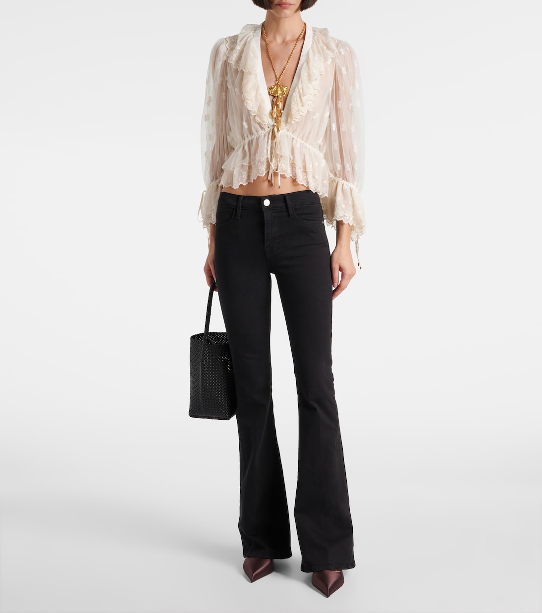 Jean Le High Flare à taille haute | Frame