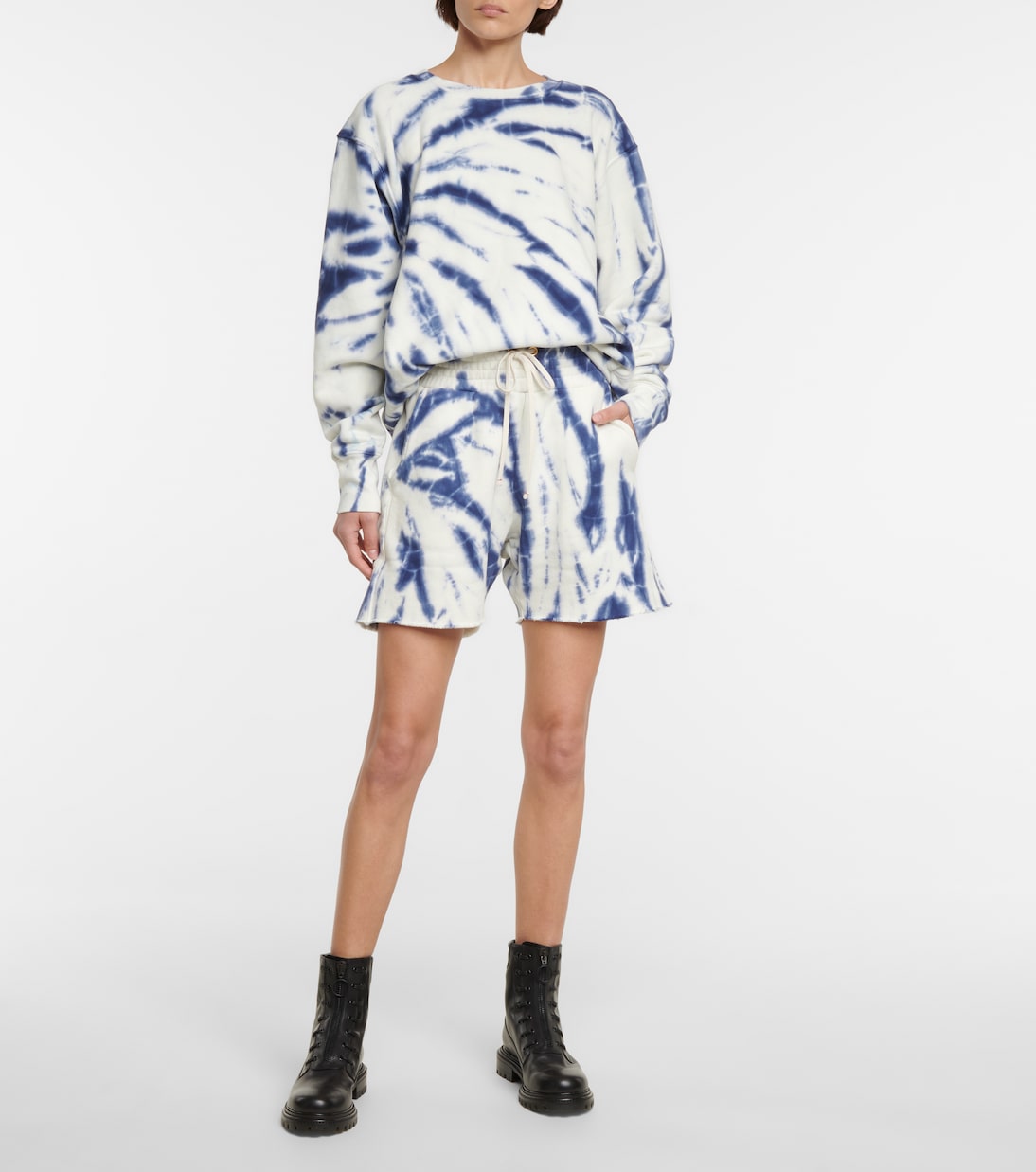 Yacht tie-dye cotton shorts | Les Tien