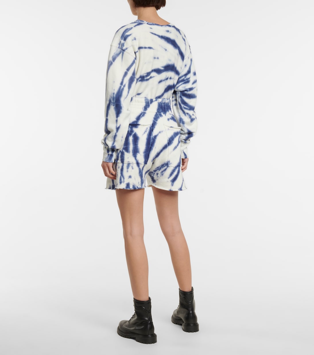 Yacht tie-dye cotton shorts | Les Tien