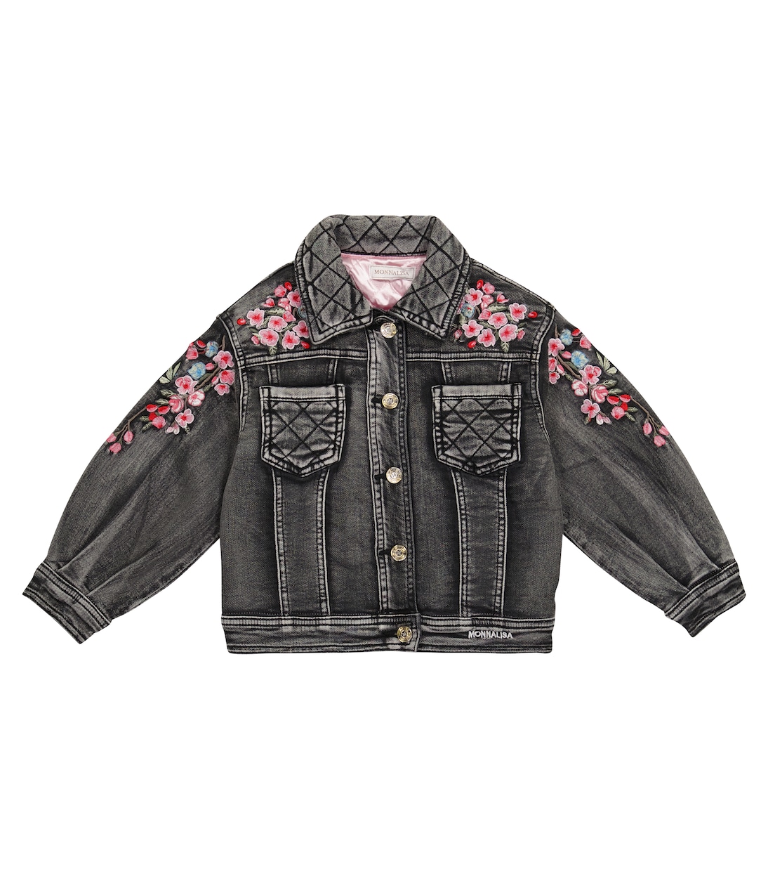 Embroidered denim jacket | Monnalisa