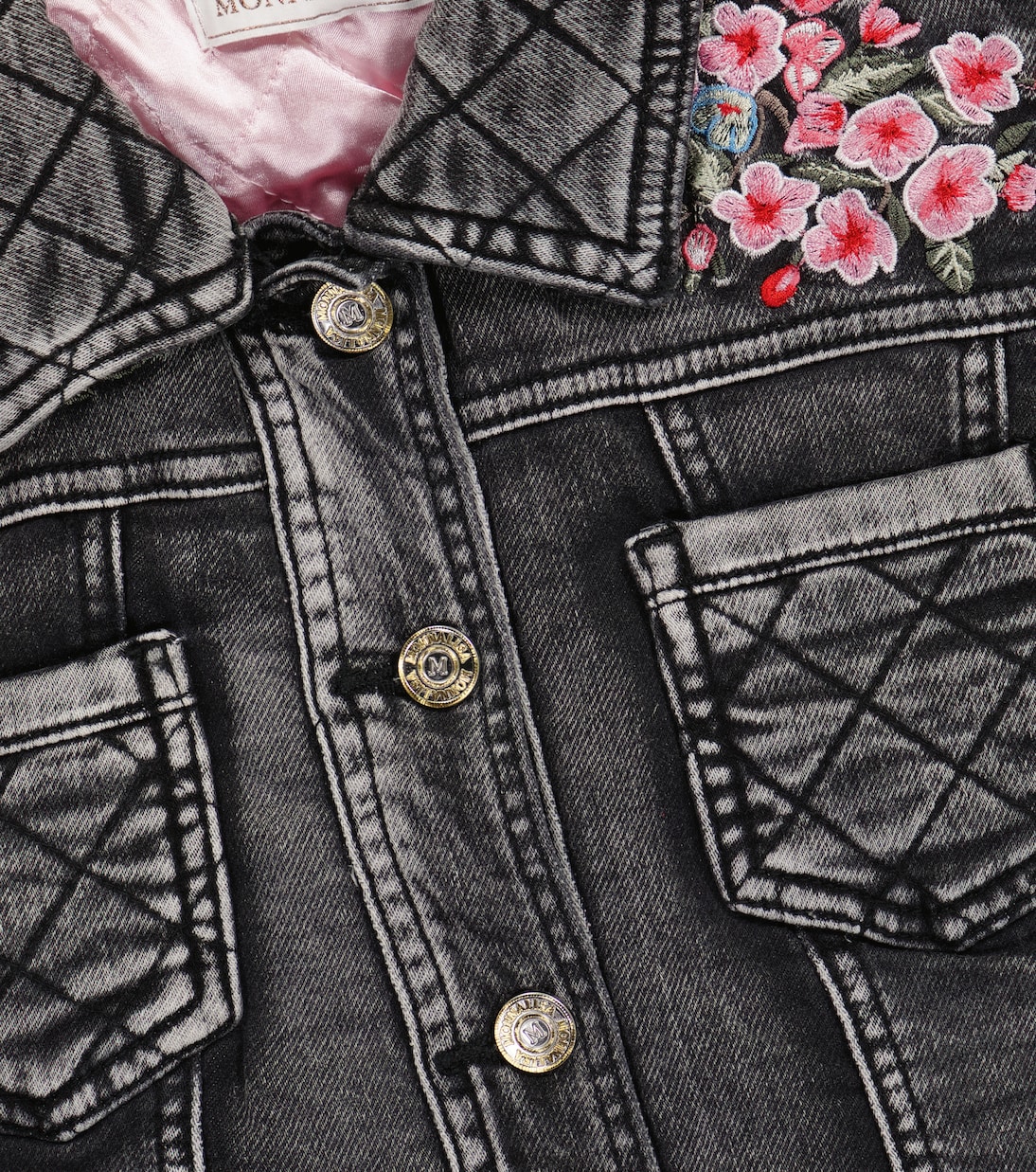 Embroidered denim jacket | Monnalisa