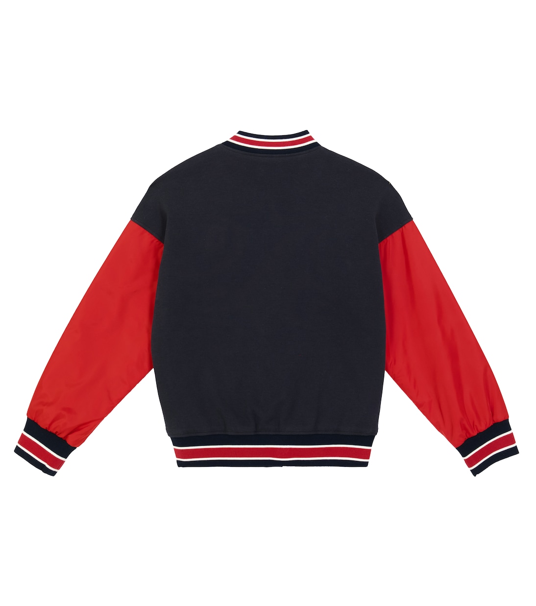 Printed cotton-blend varsity jacket in blue - Dolce Gabbana