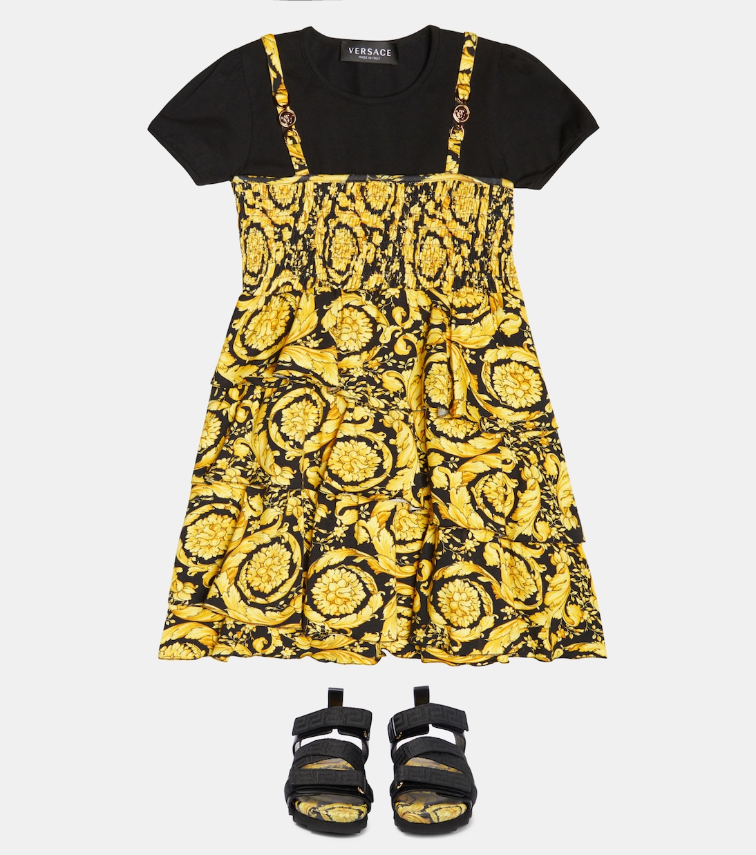 Kleid Barocco aus einem Baumwollgemisch | Versace Kids