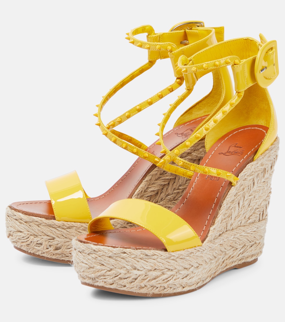 Sandali Choca Zeppa Spikes 120 in vernice | Christian Louboutin
