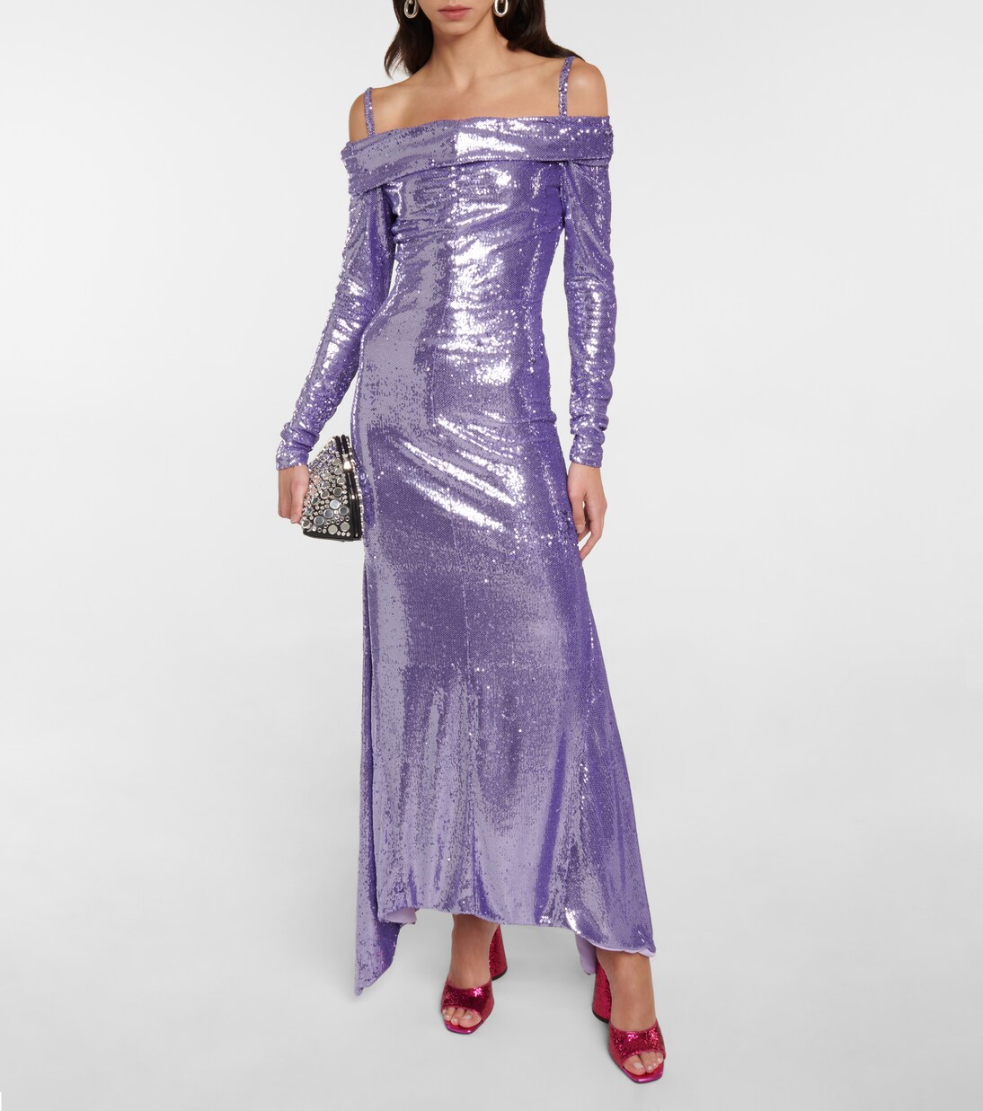 Sandali Devon in pelle con paillettes | The Attico