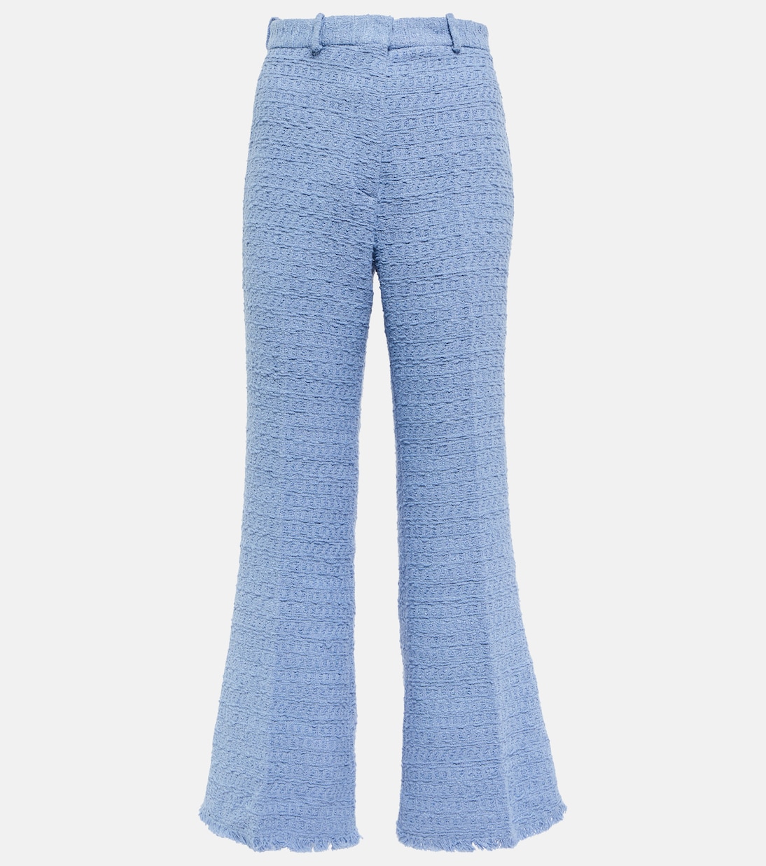 Pantalon évasé à taille haute en tweed | Oscar de la Renta