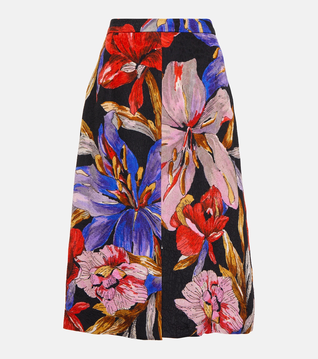 Jupe midi à fleurs | Dries Van Noten