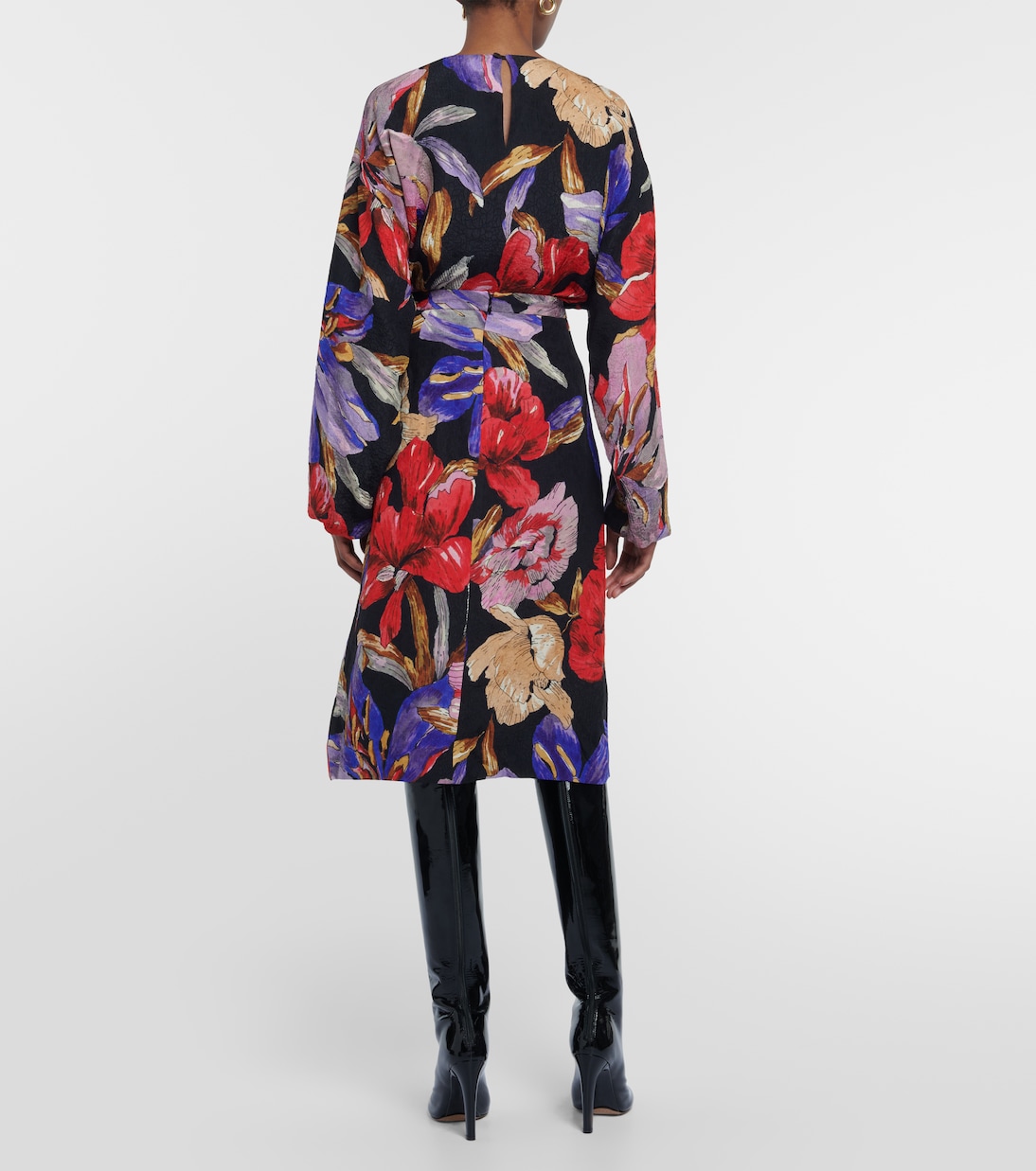Jupe midi à fleurs | Dries Van Noten