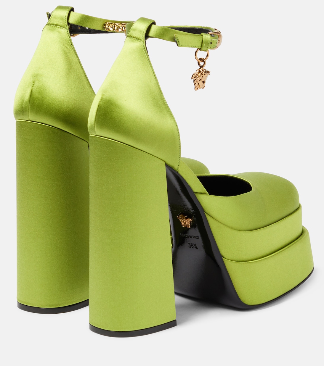 Medusa Aevitas satin platform pumps | Versace