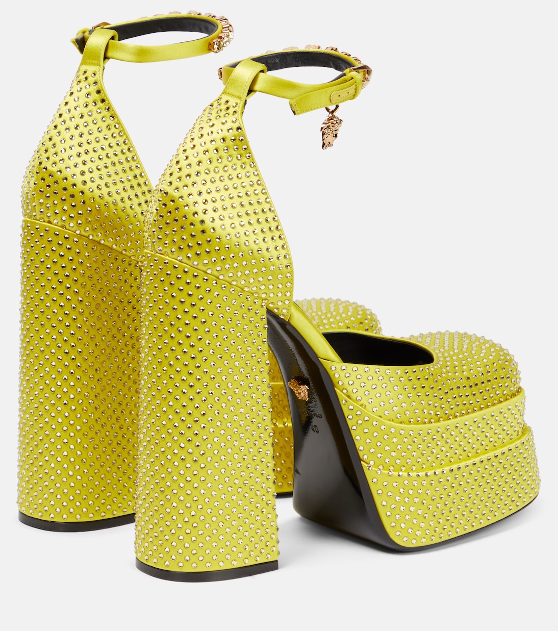 Medusa Aevitas embellished platform pumps | Versace