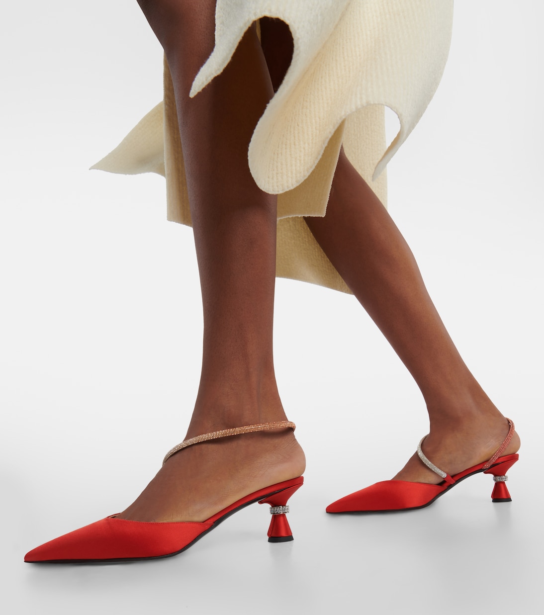Pumps slingback Saturn in raso | D'Accori