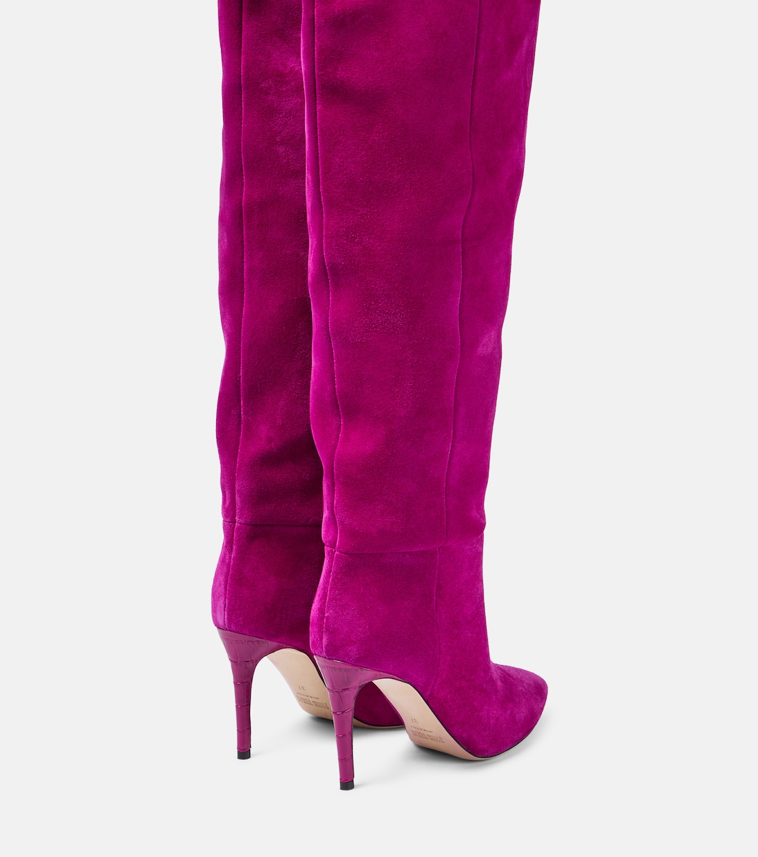 Overknee-Stiefel aus Veloursleder | Paris Texas