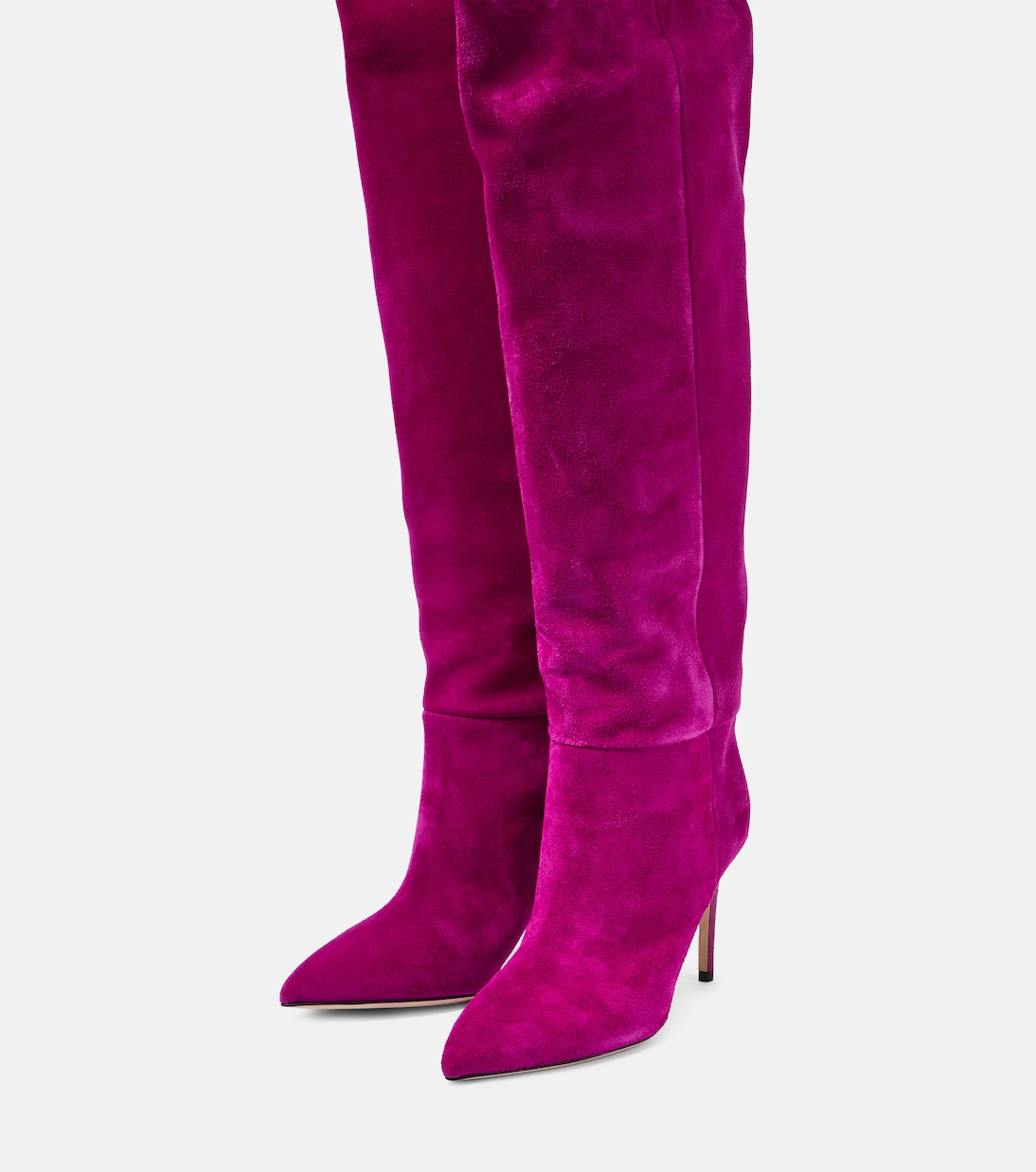 Overknee-Stiefel aus Veloursleder | Paris Texas