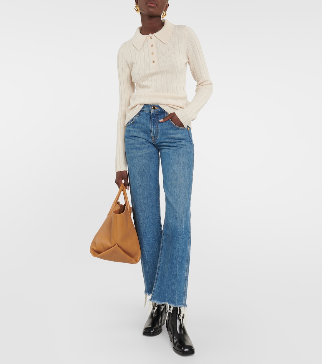 Pullover Hans in cashmere a coste | Khaite