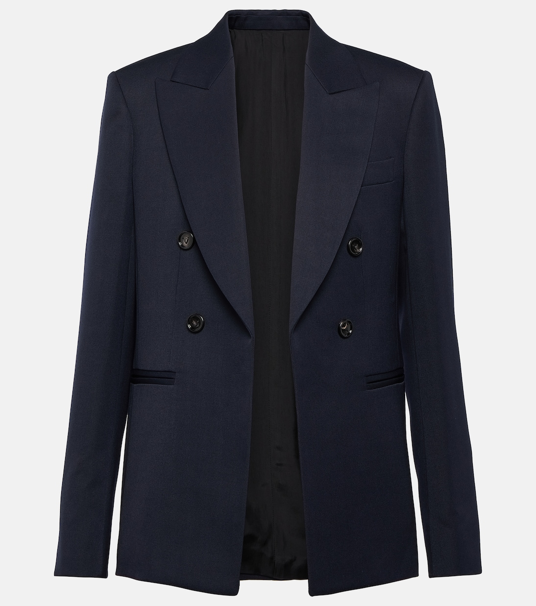 ジャケット BOTTEGA VENETA DARK BLUE WOOL BLAZER Bottega Veneta Double Wool Cashmere Belted Jacket In Blue