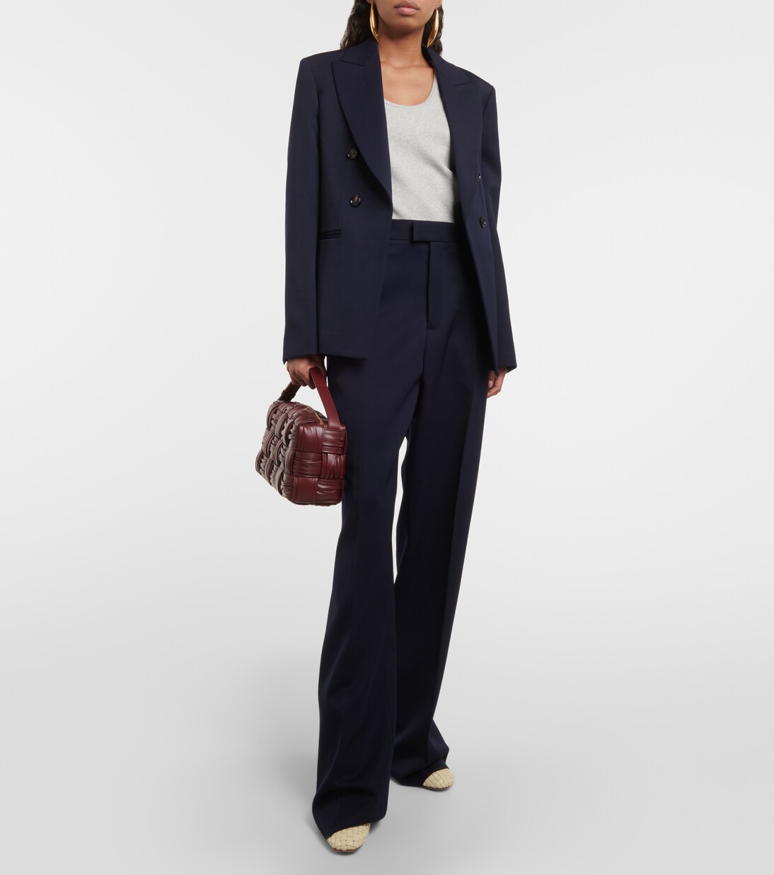 ジャケット Bottega Veneta Dark Blue Wool Blazer Sartorial wool blazer in blue - Bottega Veneta | Mytheresa