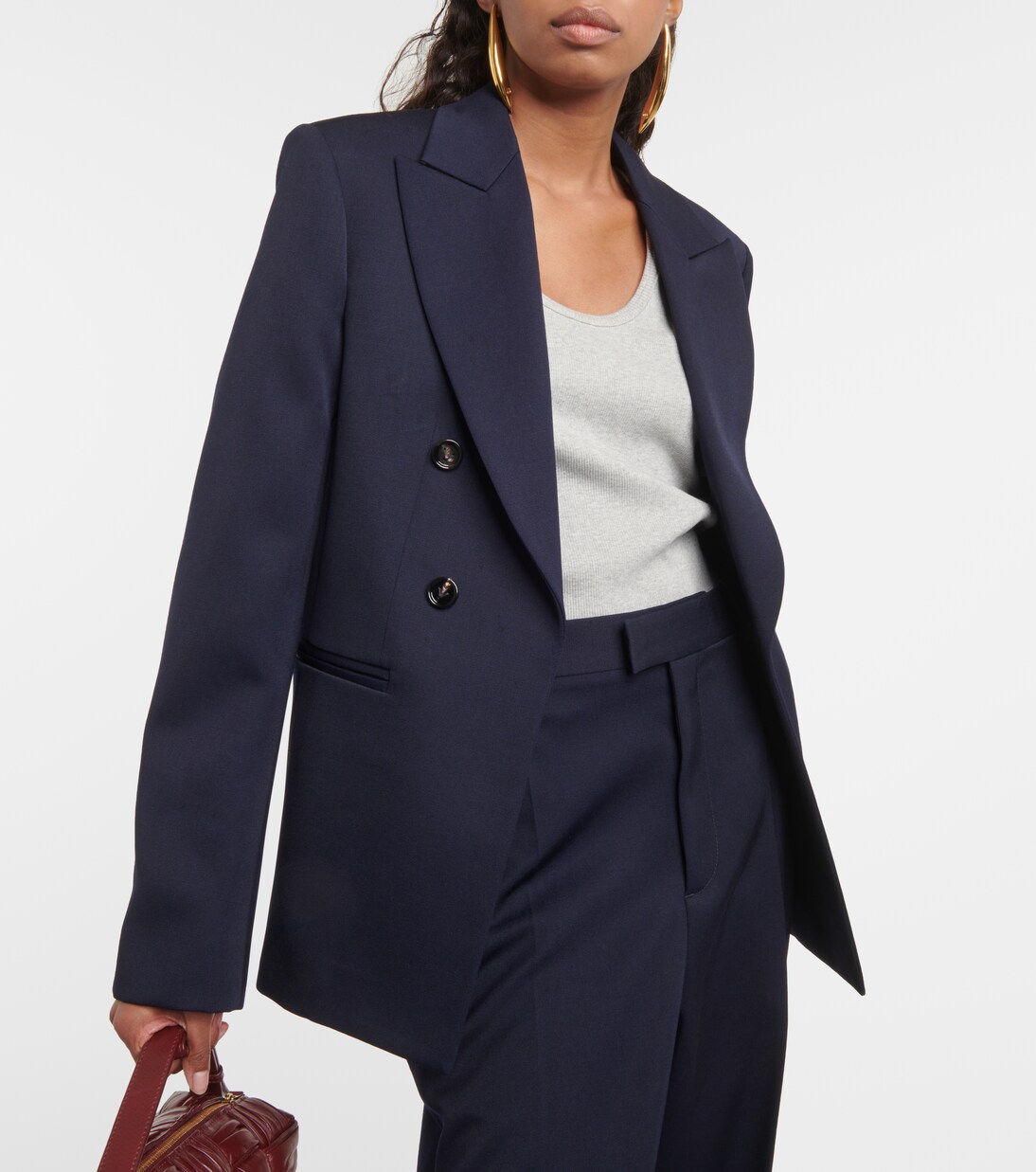 ジャケット Bottega Veneta Dark Blue Wool Blazer Sartorial wool blazer in blue - Bottega Veneta | Mytheresa