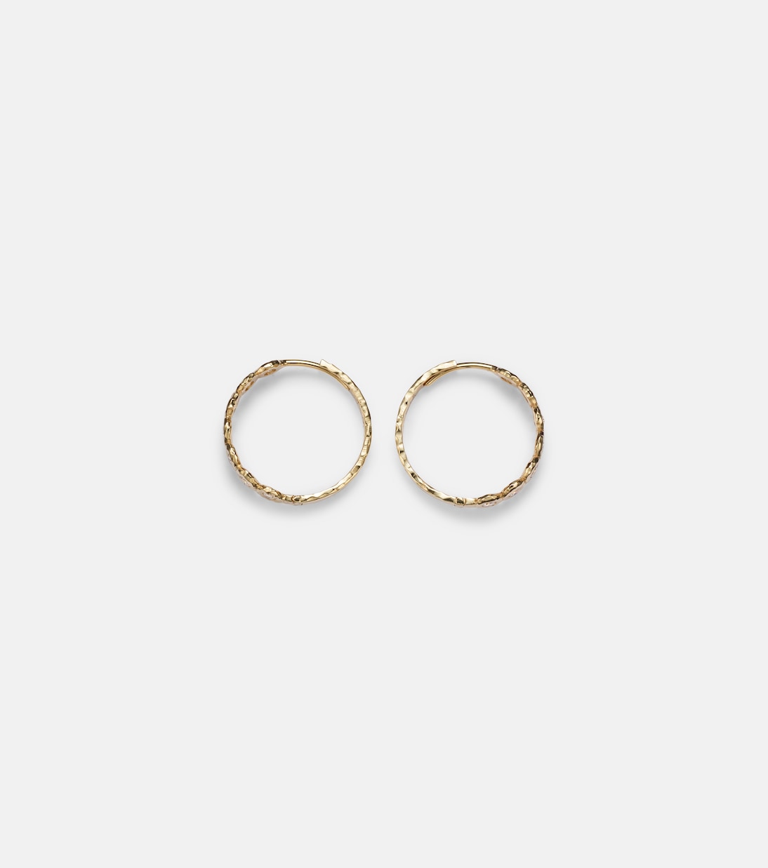 Orecchini a cerchio in oro 18kt OCTAVIA ELIZABETH Edith con diamanti, stile giovanile e moderno