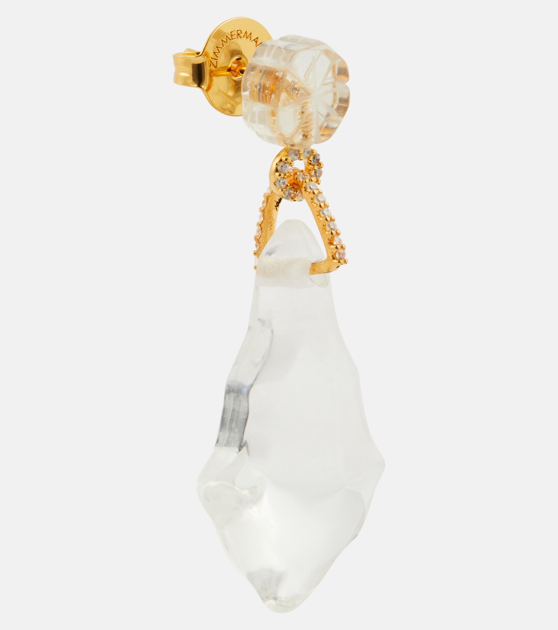 Orecchini Crystal Chandelier placcati in oro | Zimmermann
