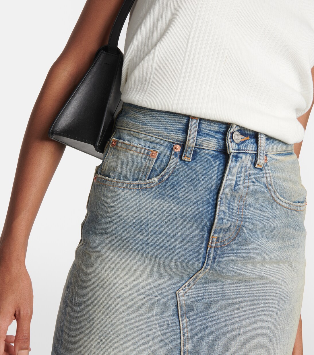 Jupe midi en jean | MM6 Maison Margiela