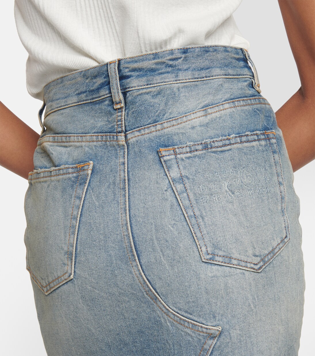 Jupe midi en jean | MM6 Maison Margiela