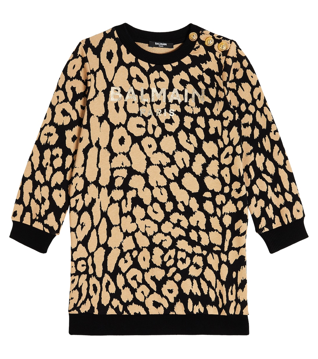 Pulloverkleid aus Baumwolle | Balmain Kids