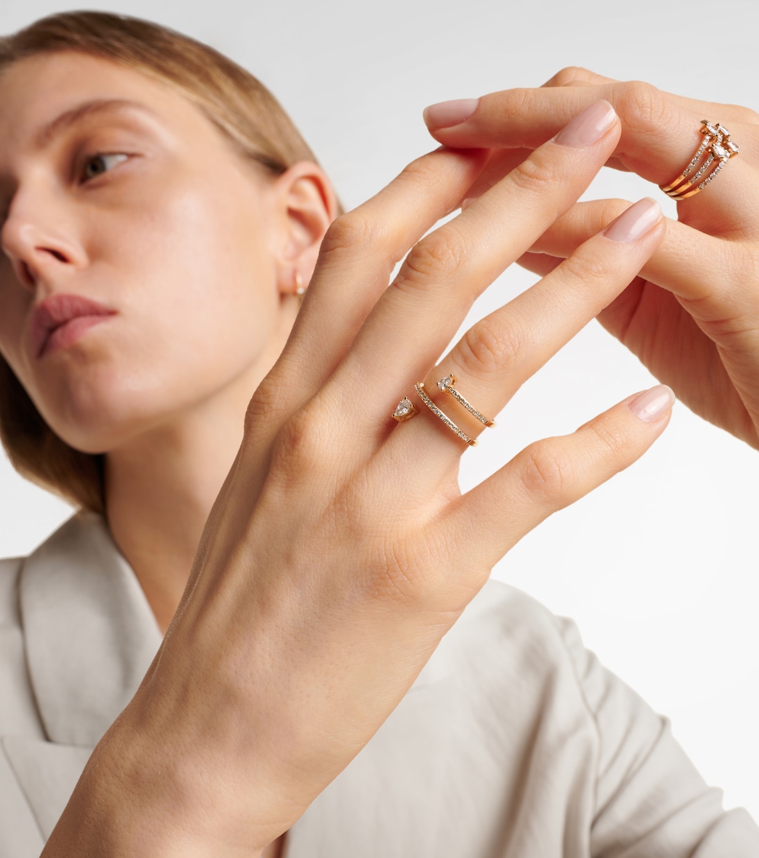 Héra 18kt gold ring with diamonds | Persée