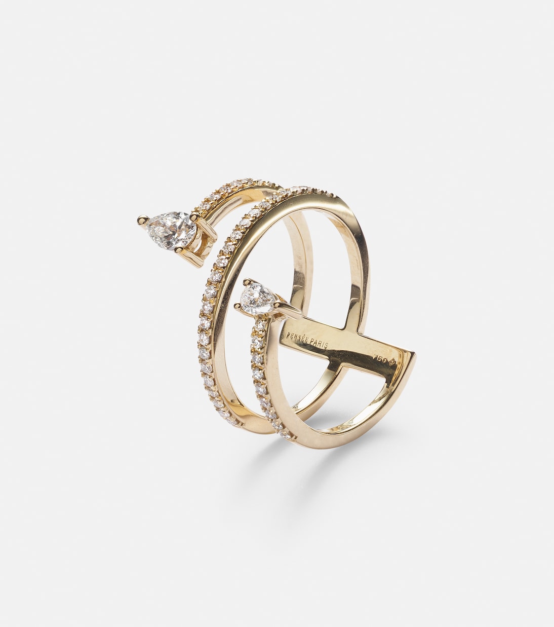Anello in oro 18kt PERSÉE Hera con diamanti, stile giovane e raffinato