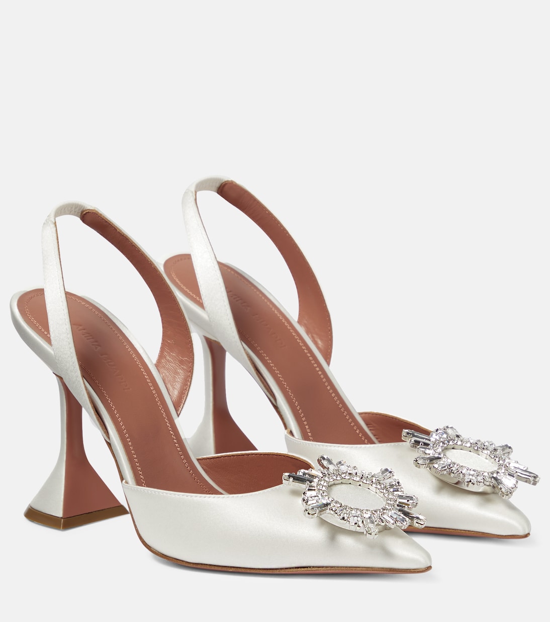 Pumps slingback Begum in raso | Amina Muaddi