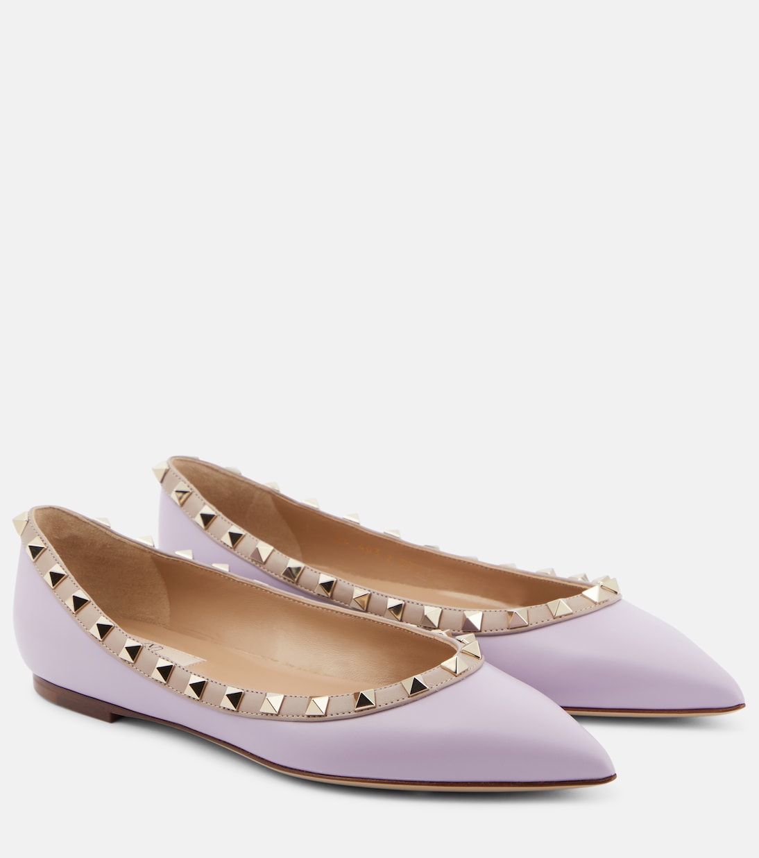 Rockstud leather ballet flats | Valentino Garavani