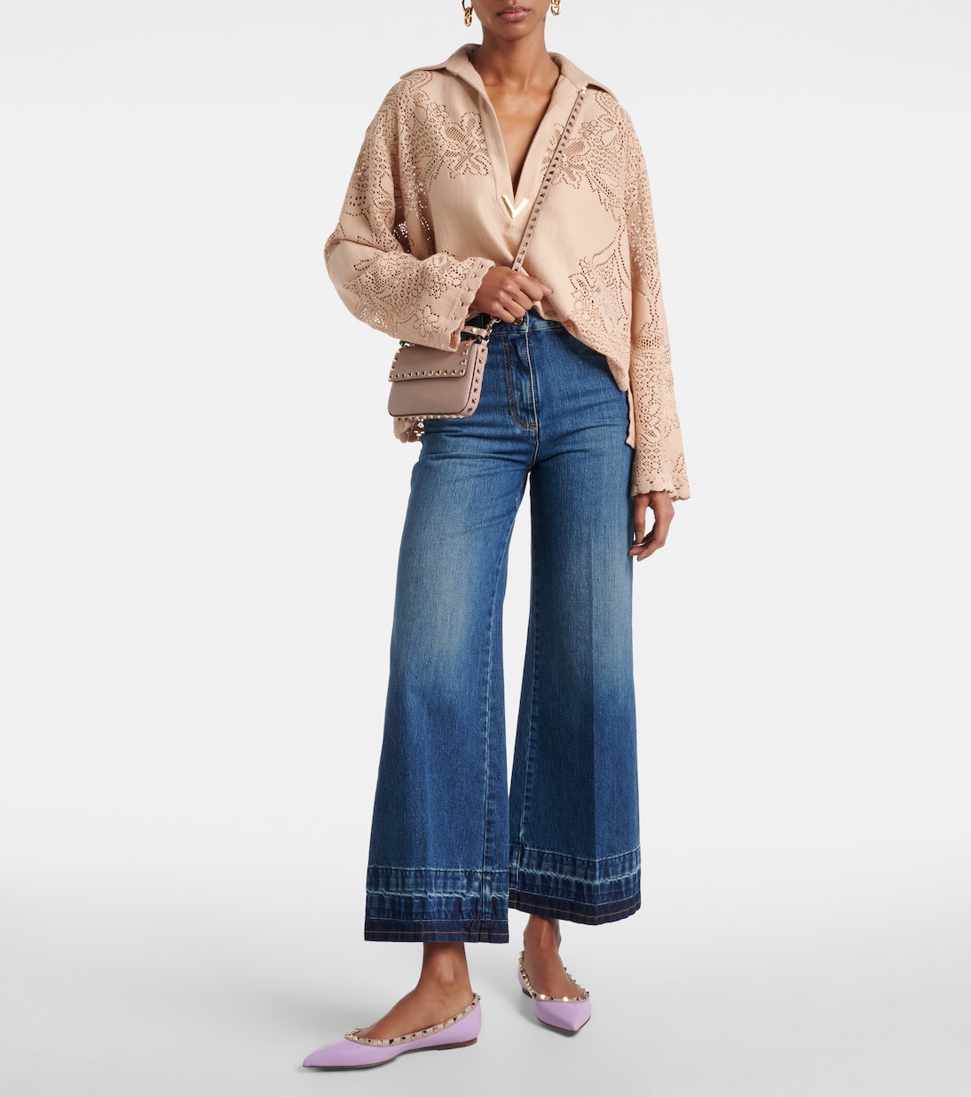 Rockstud leather ballet flats | Valentino Garavani