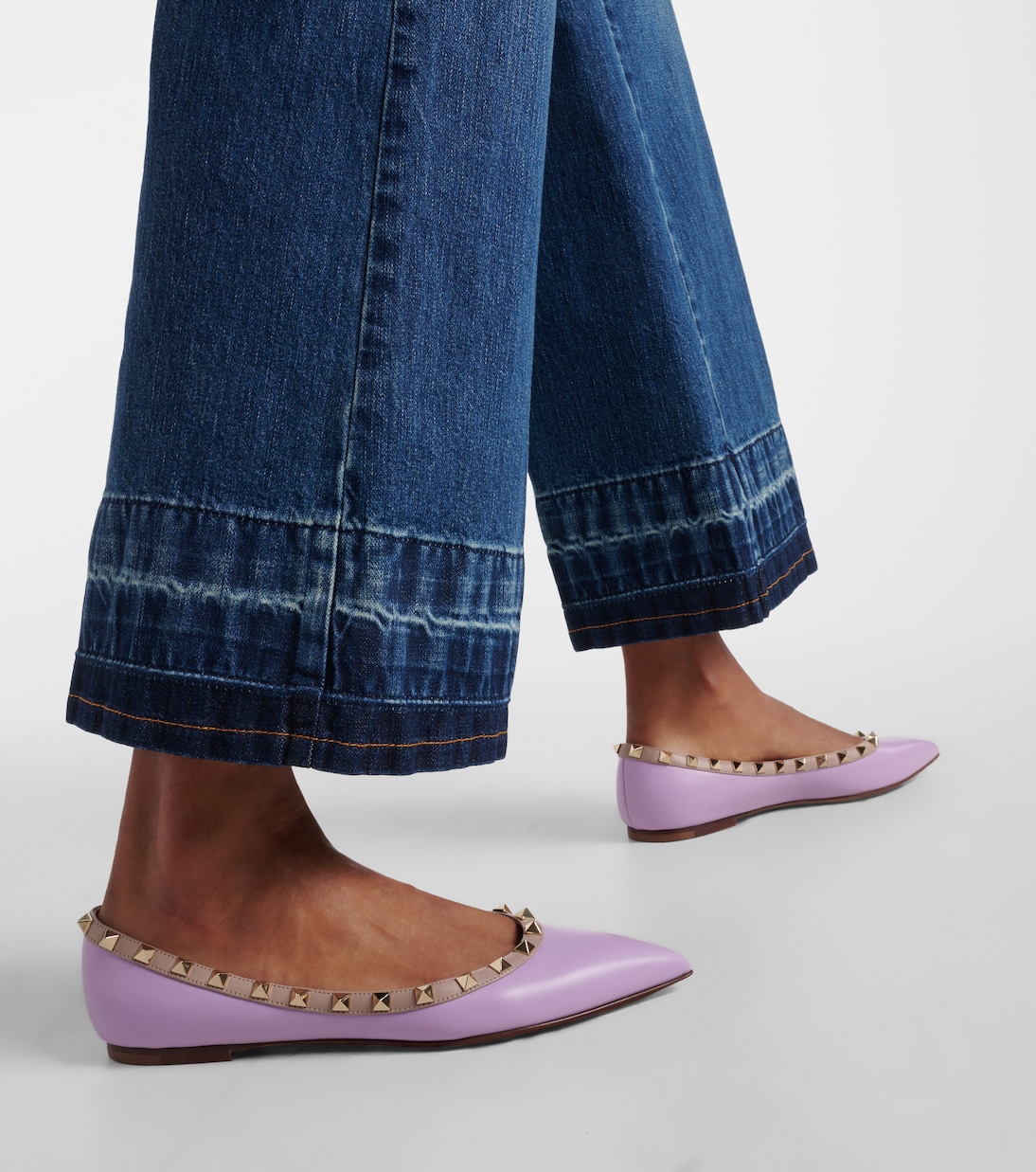 Rockstud leather ballet flats | Valentino Garavani