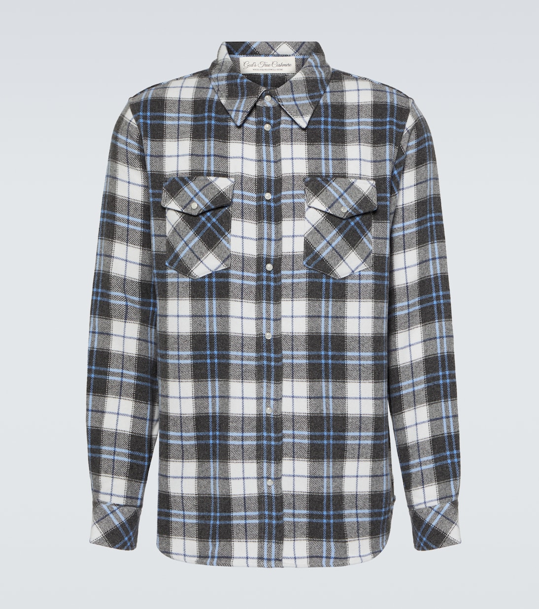 Camicia in tartan di cashmere | God's True Cashmere