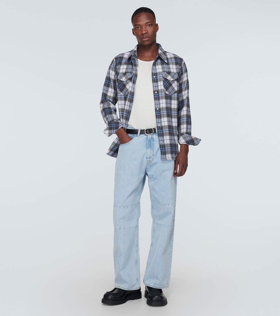 Camicia in tartan di cashmere | God's True Cashmere
