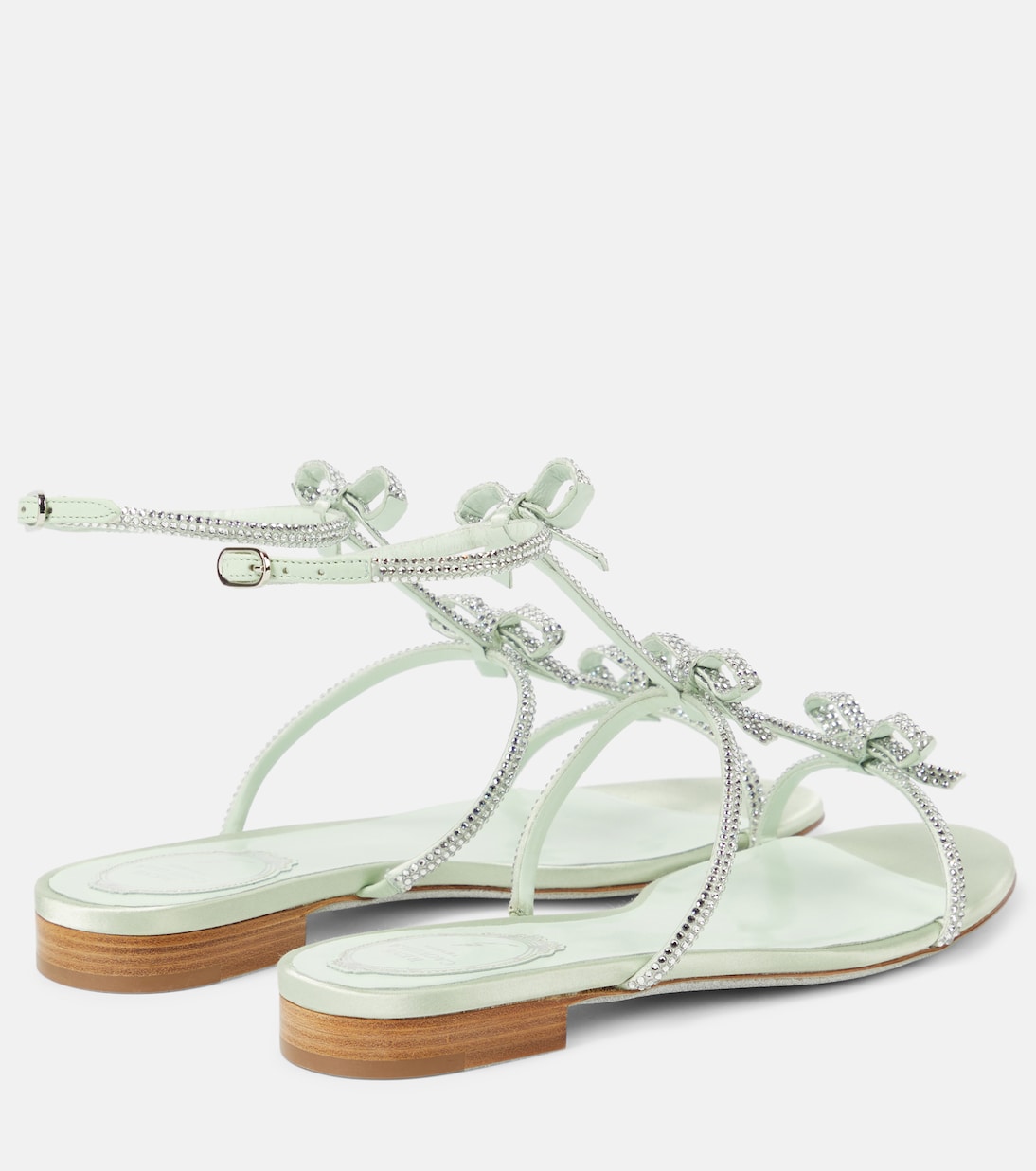 Verzierte Sandalen Caterina aus Satin | Rene Caovilla