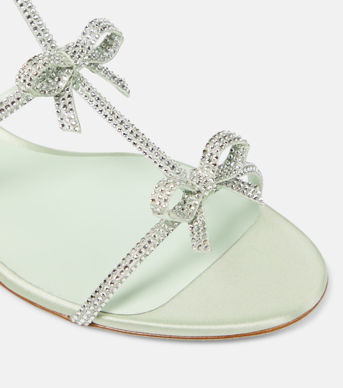 Verzierte Sandalen Caterina aus Satin | Rene Caovilla