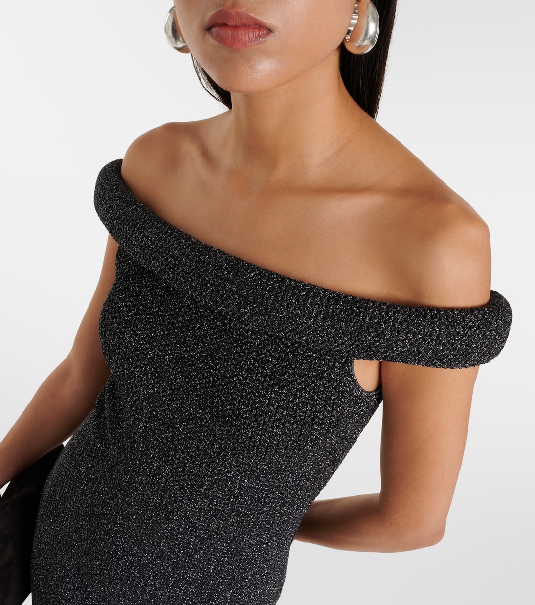 Robe longue à encolure bardot | Toteme