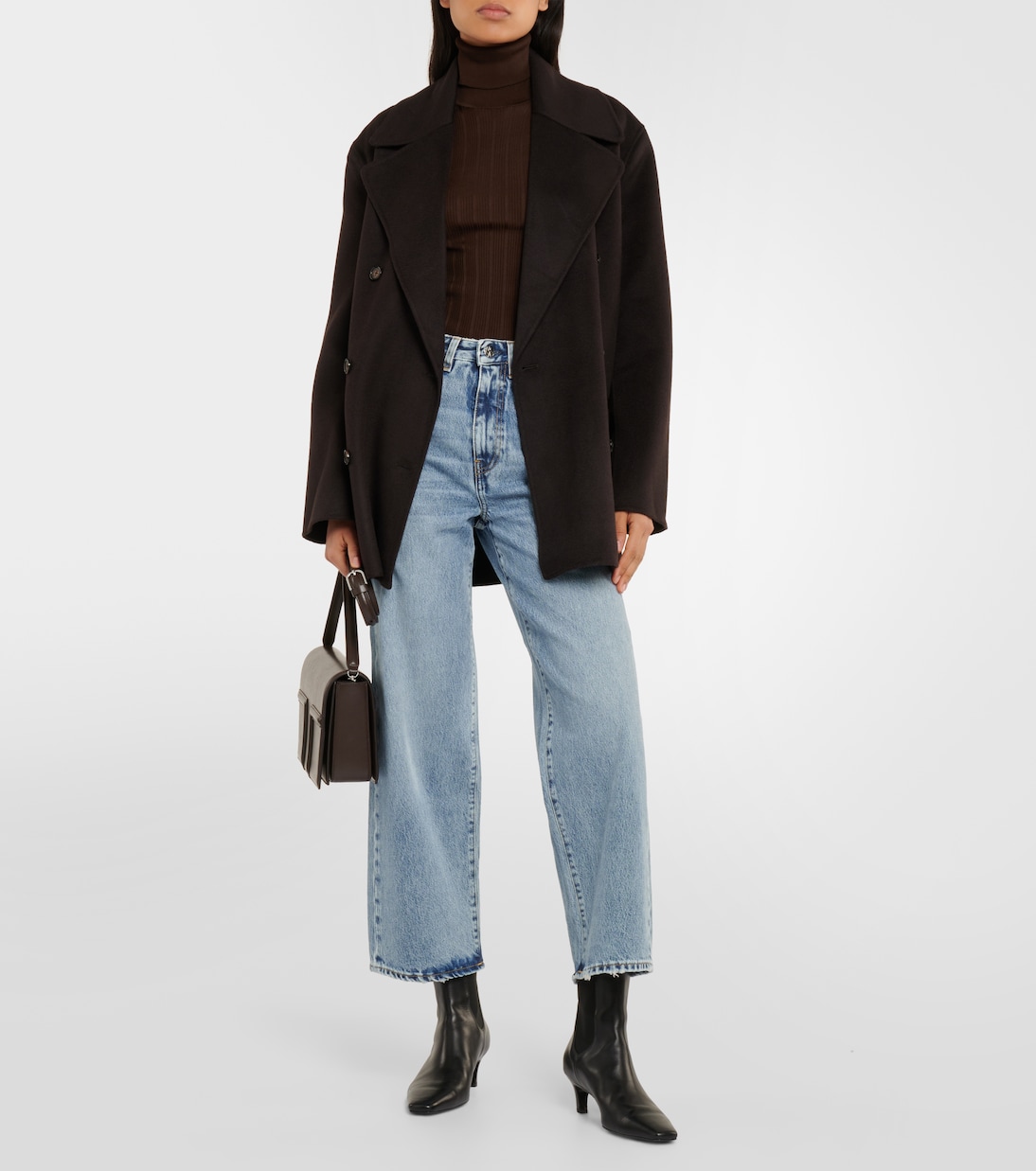 Jeans anchos de tiro alto | Toteme