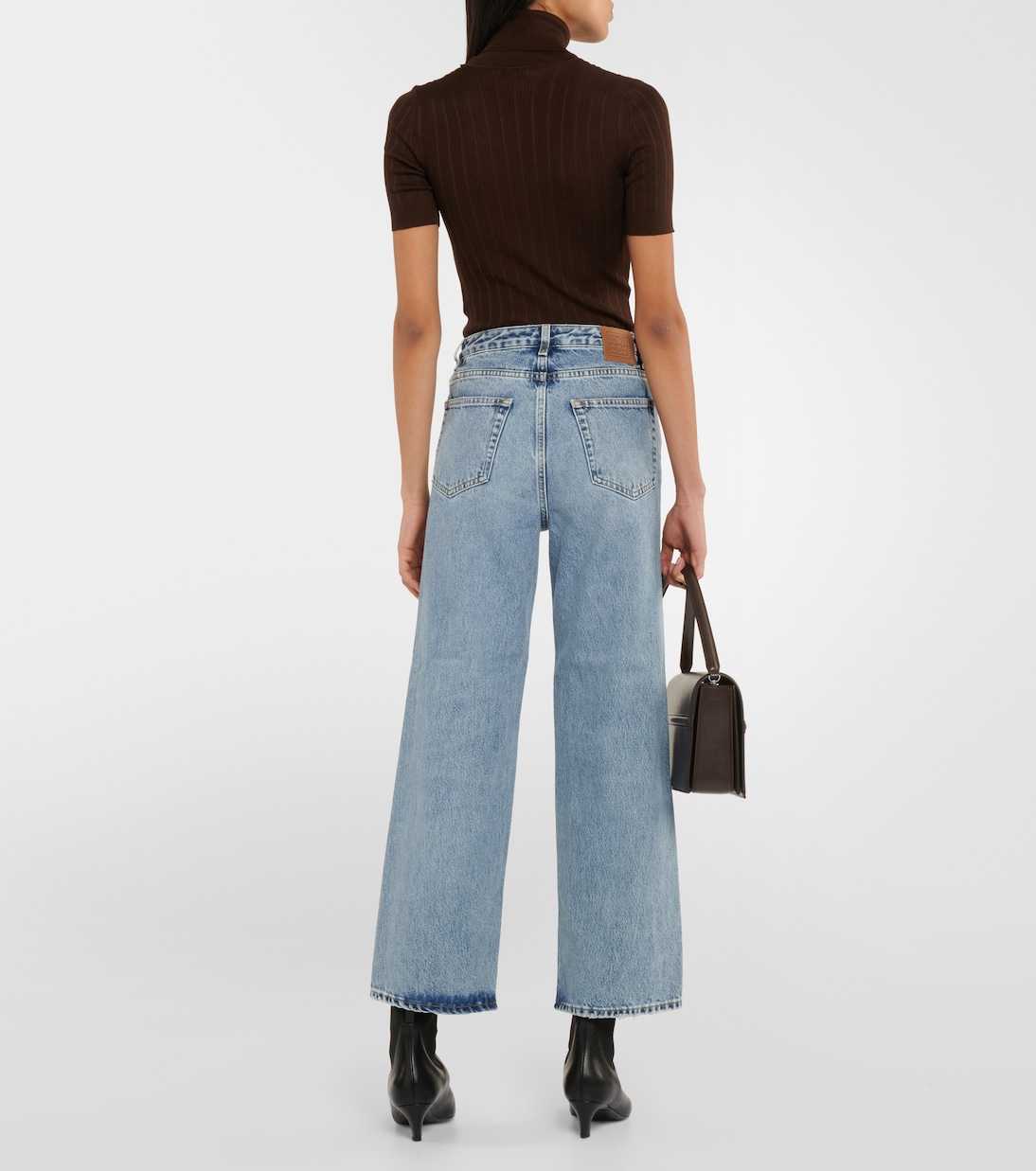 Jeans anchos de tiro alto | Toteme