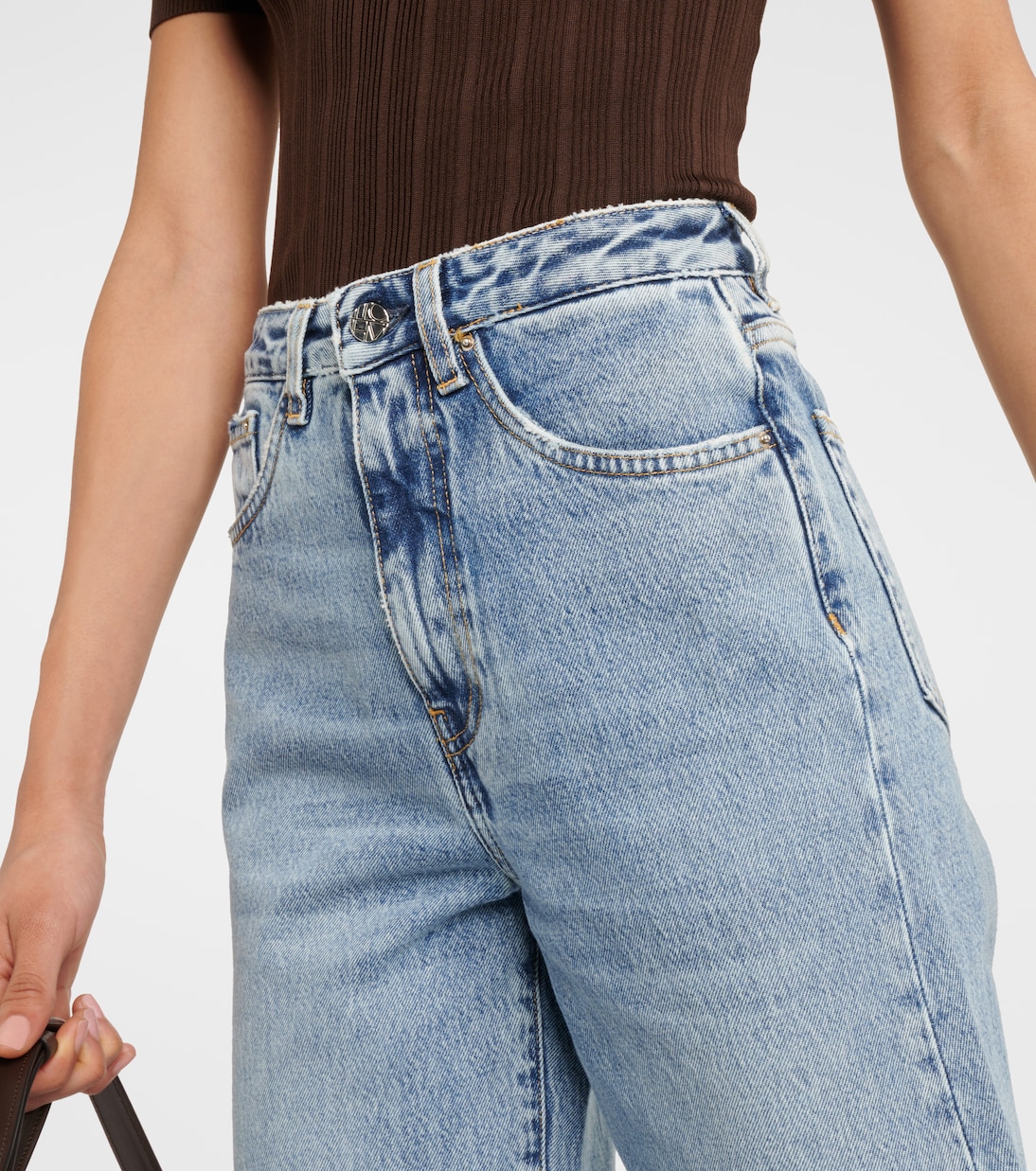 Jeans anchos de tiro alto | Toteme