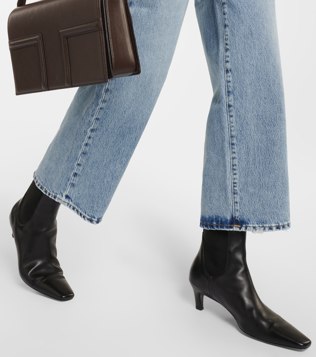 Jeans anchos de tiro alto | Toteme