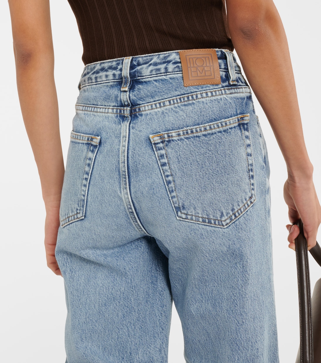 Jeans anchos de tiro alto | Toteme