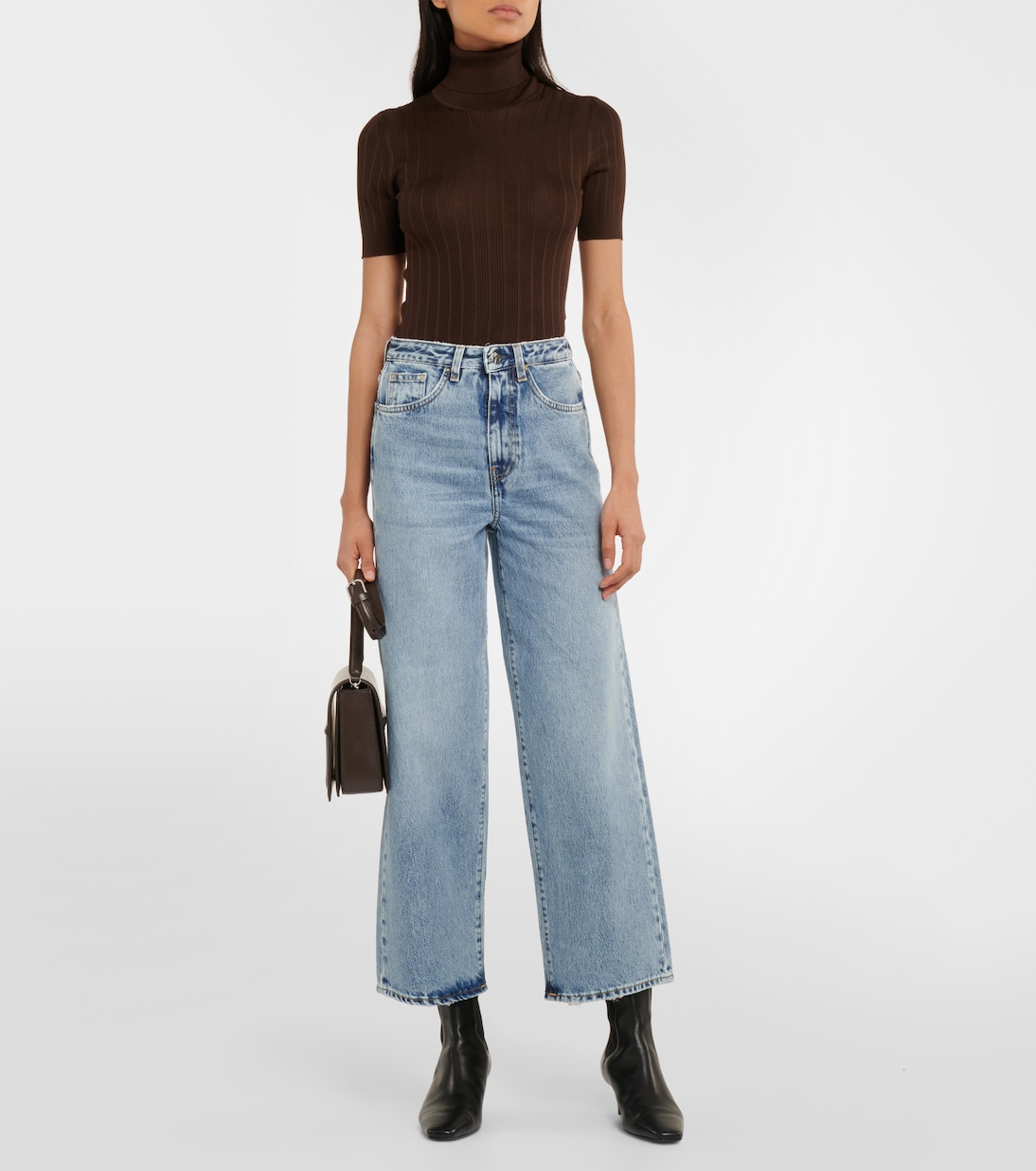 Jeans anchos de tiro alto | Toteme