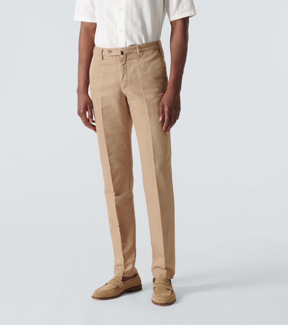 Pantalones slim de lino y algodón | Incotex