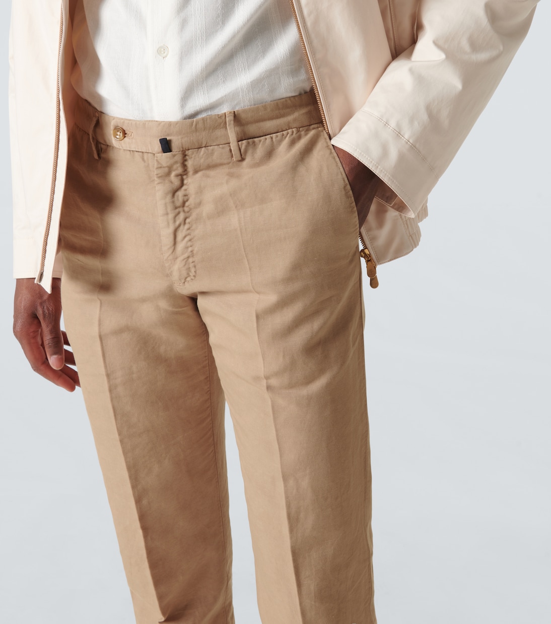 Pantalones slim de lino y algodón | Incotex