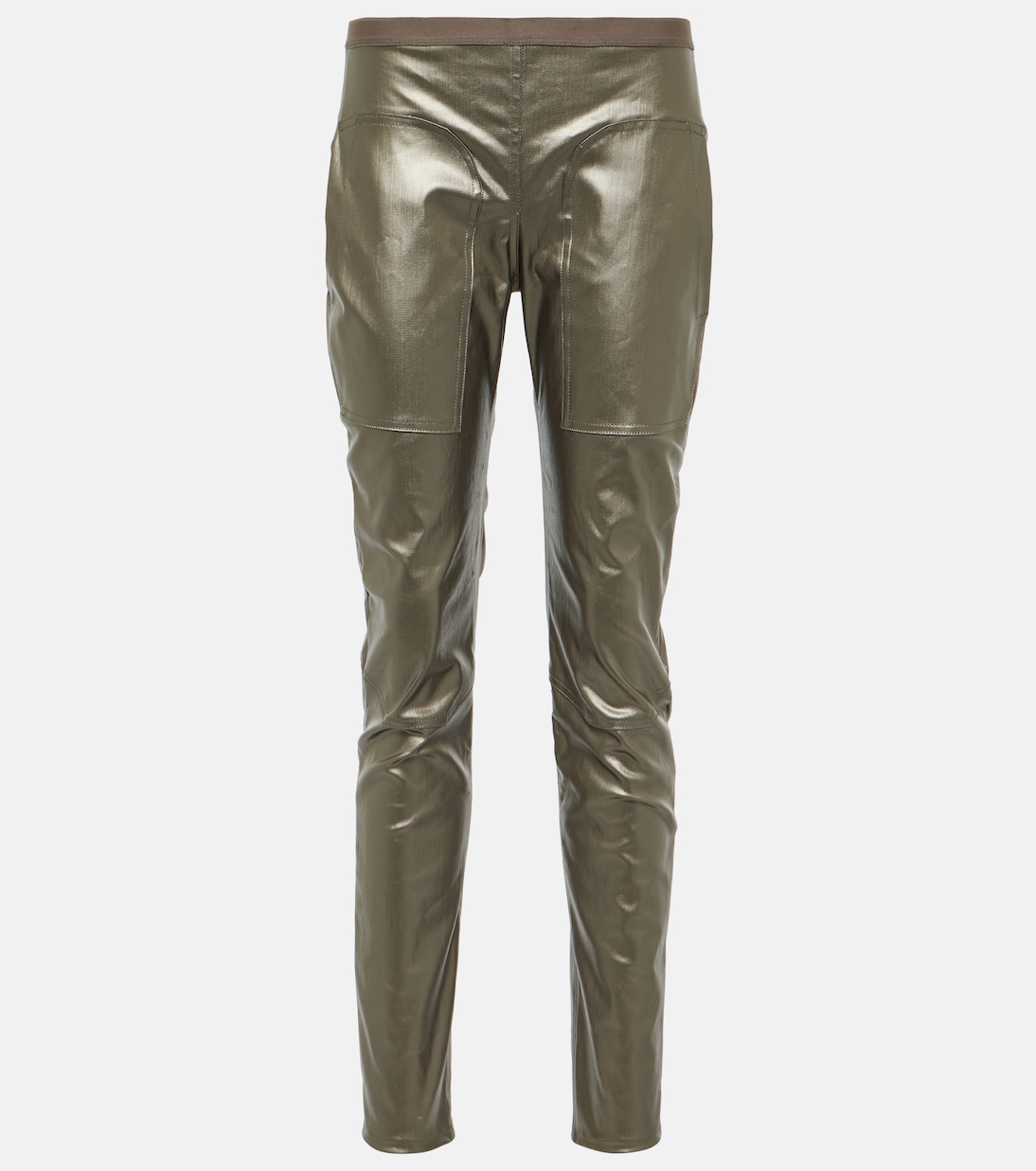 Metallic denim leggings  | Rick Owens
