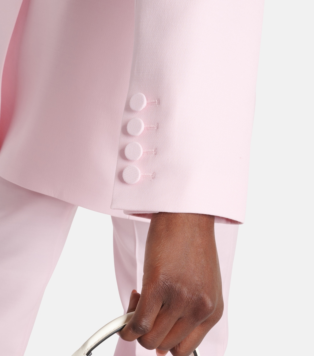 Double-breasted wool and silk blazer | Valentino