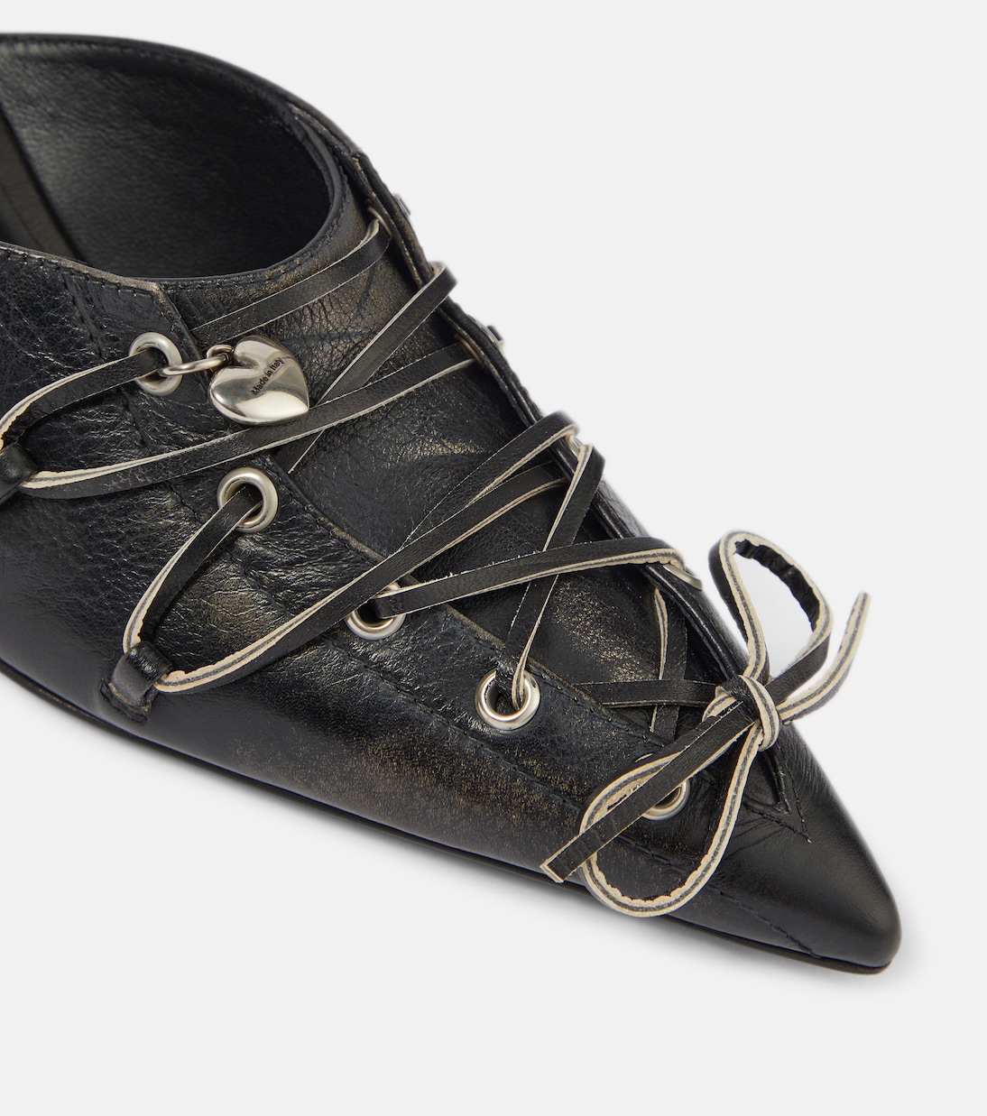 Mules de piel con cordones | Acne Studios
