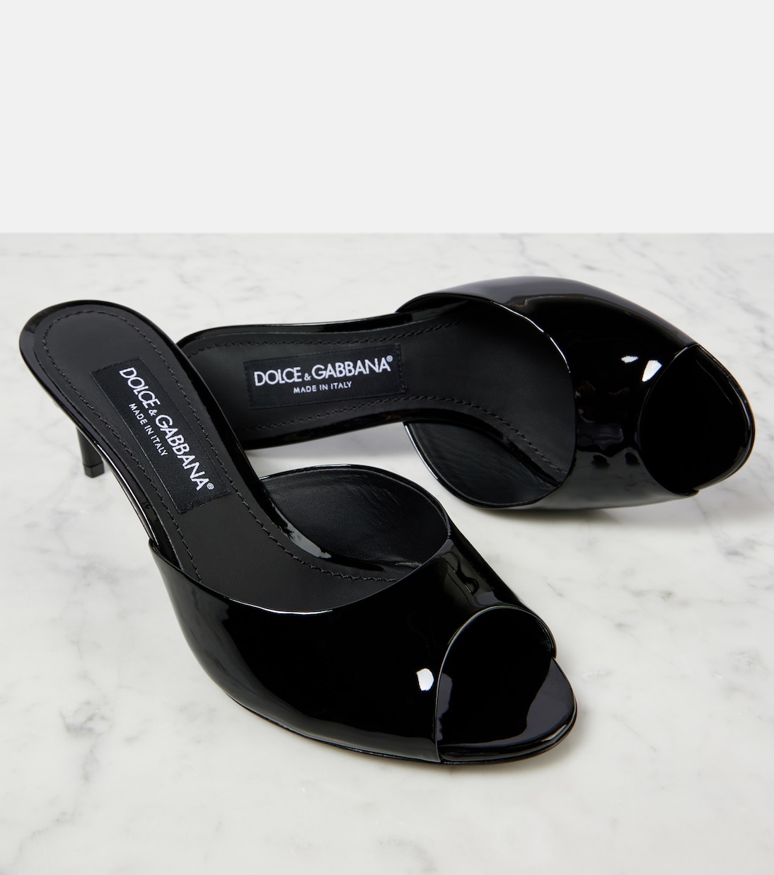 Pantoletten aus Lackleder | Dolce&Gabbana